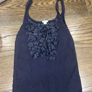 J. Crew floral tank. Navy. Worn once